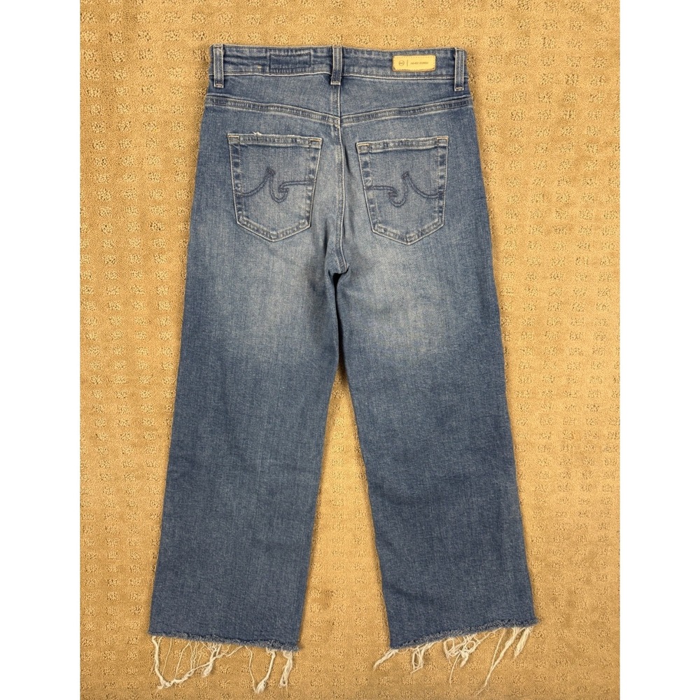 Women's AG Adriano Goldschmied Y2K Saige wide Leg Baggy Crop Sz 27 Raw Hem #1343 - Picture 14 of 16